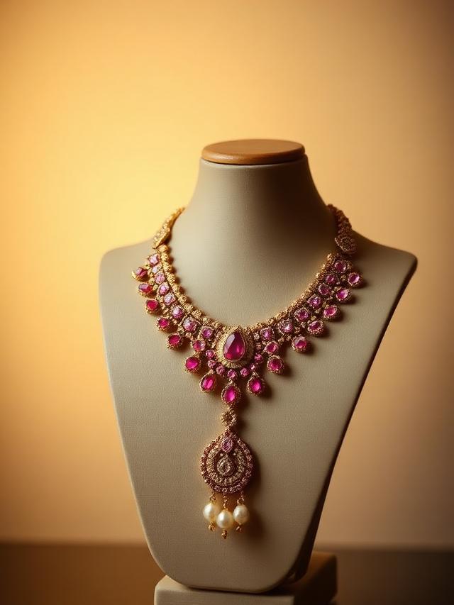 Rose Kundan Bridal Set