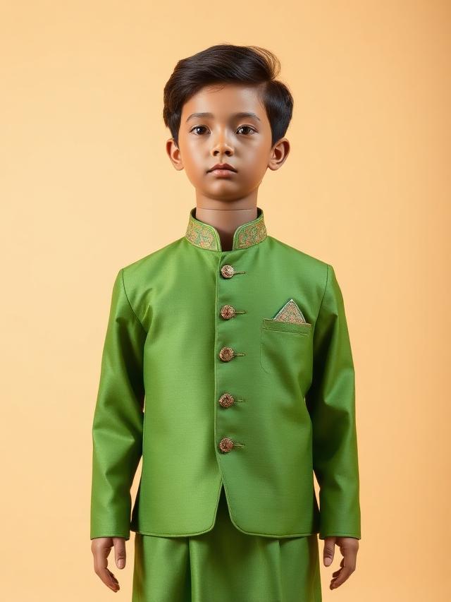 Apple Green Bandhgala (Boys)