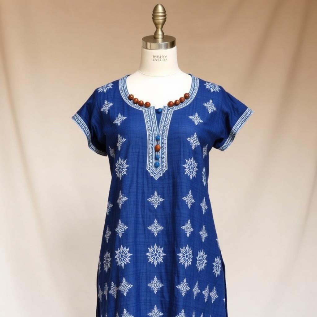 Indigo Block-Print Kurti