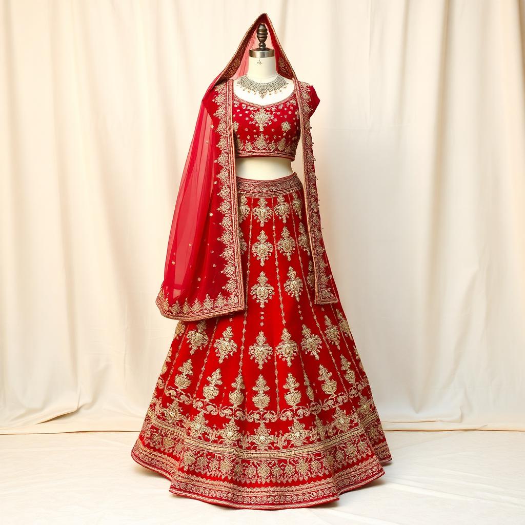 Crimson Bridal Lehenga