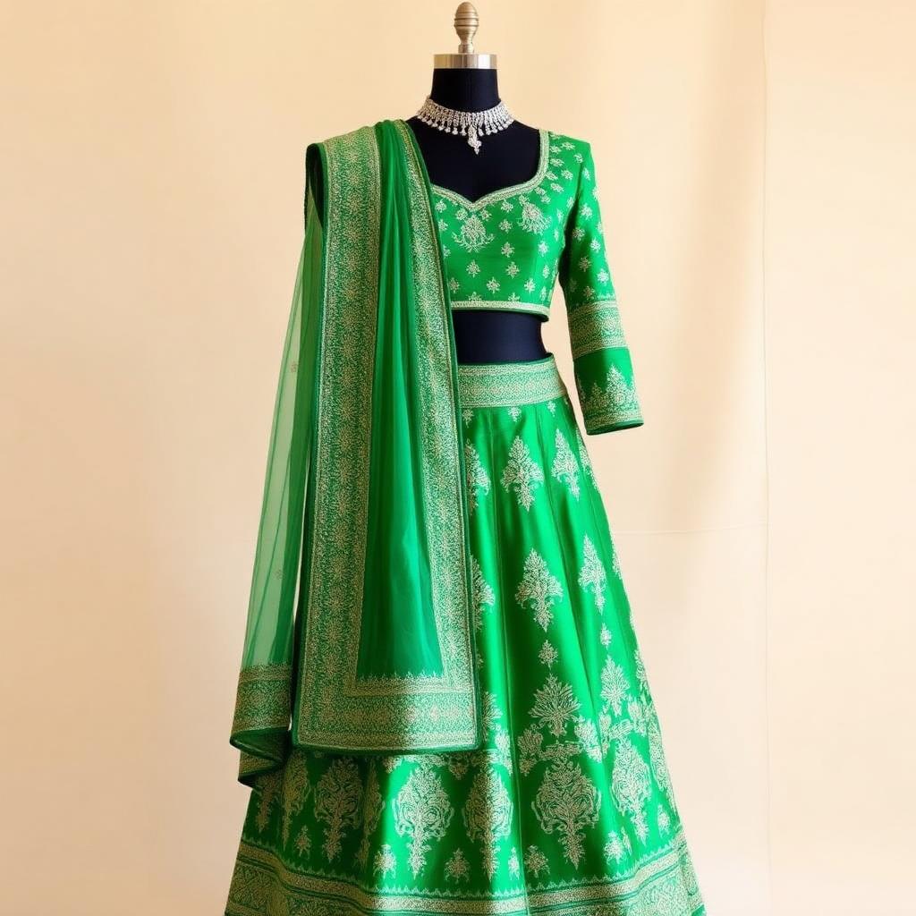 Emerald Sangeet Lehenga