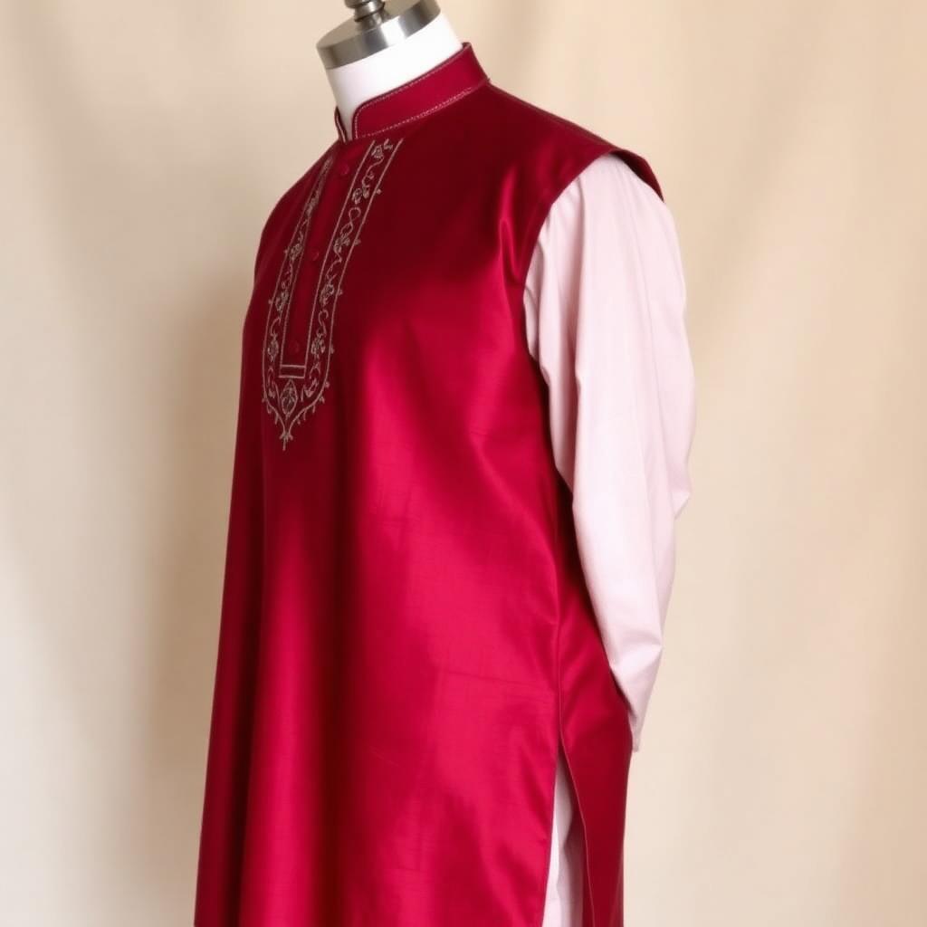 Maroon Bandhgala Kurta