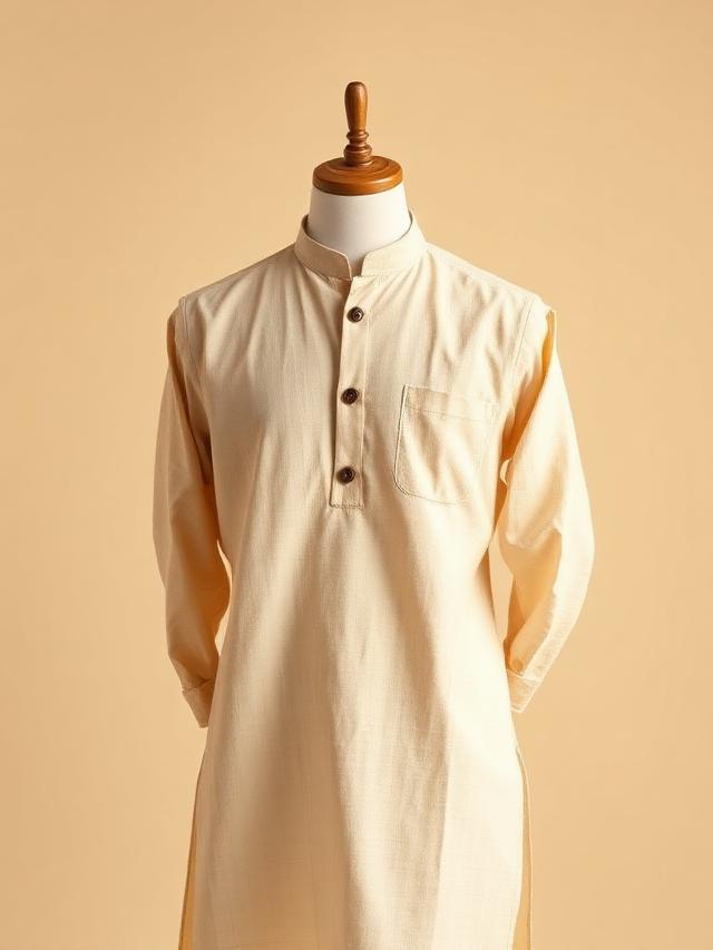 Cream Khadi Kurta